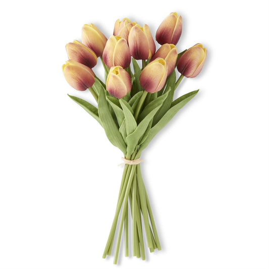 Orange/Yellow Real Touch Mini Tulip Bundle