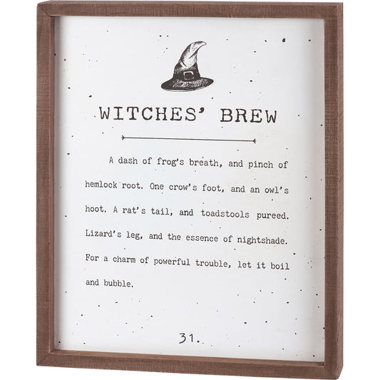 Witches' Brew Inset Box Sign