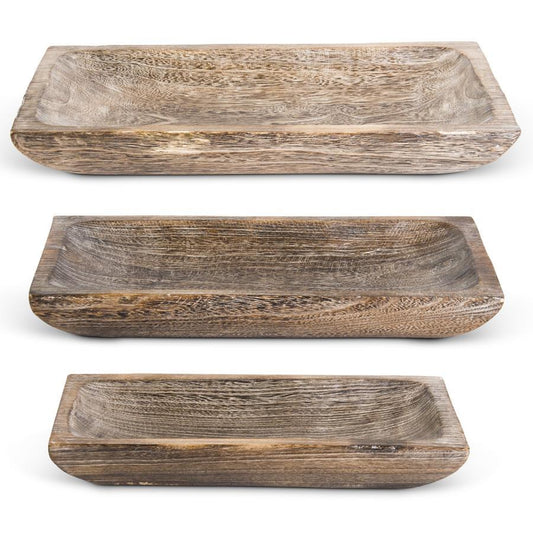 Rectangular Paulownia Wood Trays