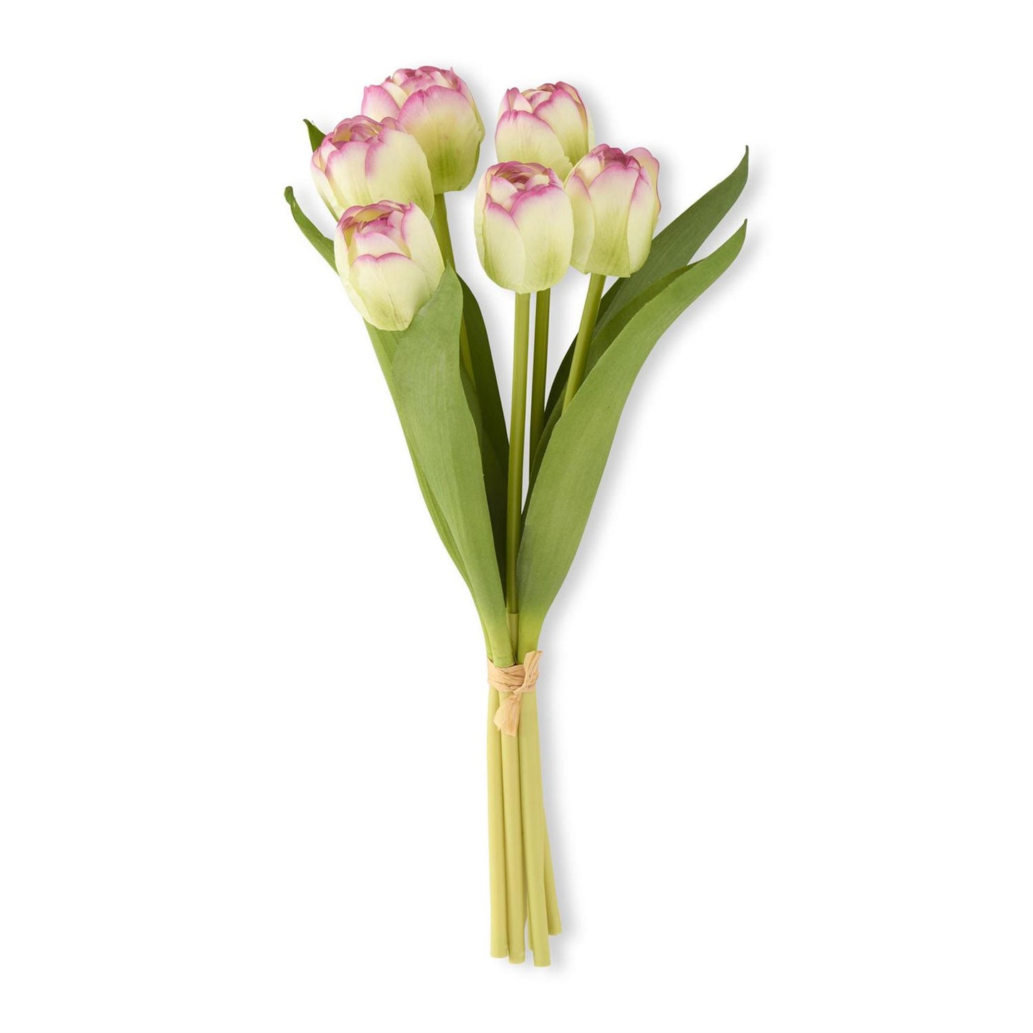 Green w/Purple Real Touch Tulip Bundle