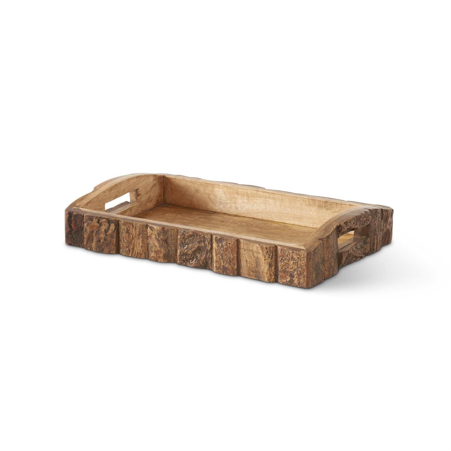 Bark Edged Wood Nesting Trays