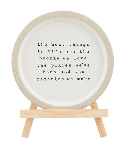 The Best Things Plate with Easel