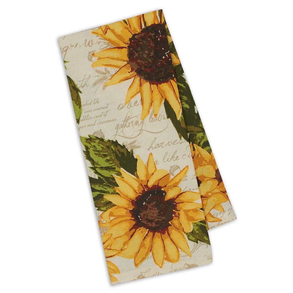 Rustic Sunflower Printed Dish towel