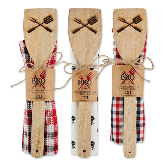 BBQ Dish Towel & Spatula Gift Set