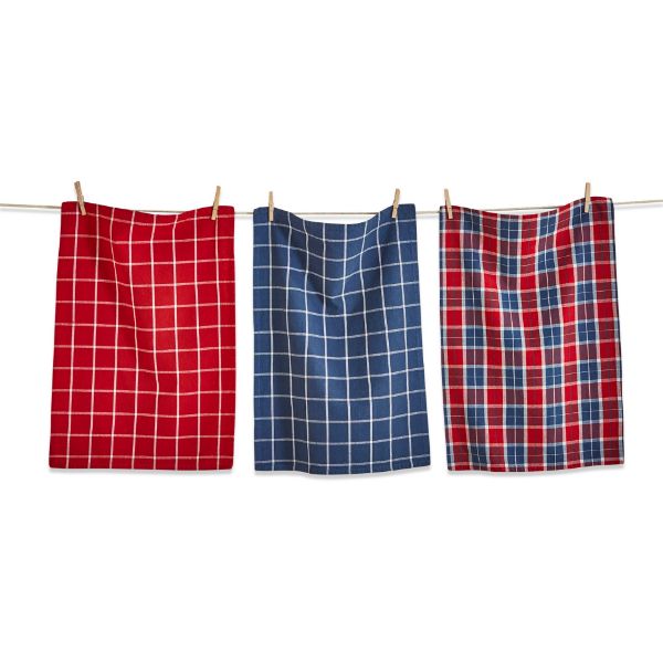 Rustic Plaid Dish Towel set of 3