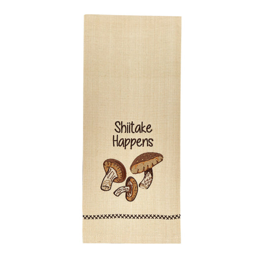 Shiitake Happens Dish Towel