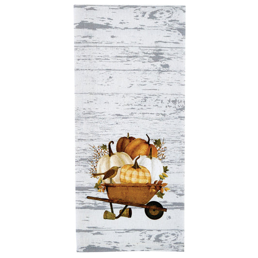 Wheelbarrow Gather Printed Dish Towel