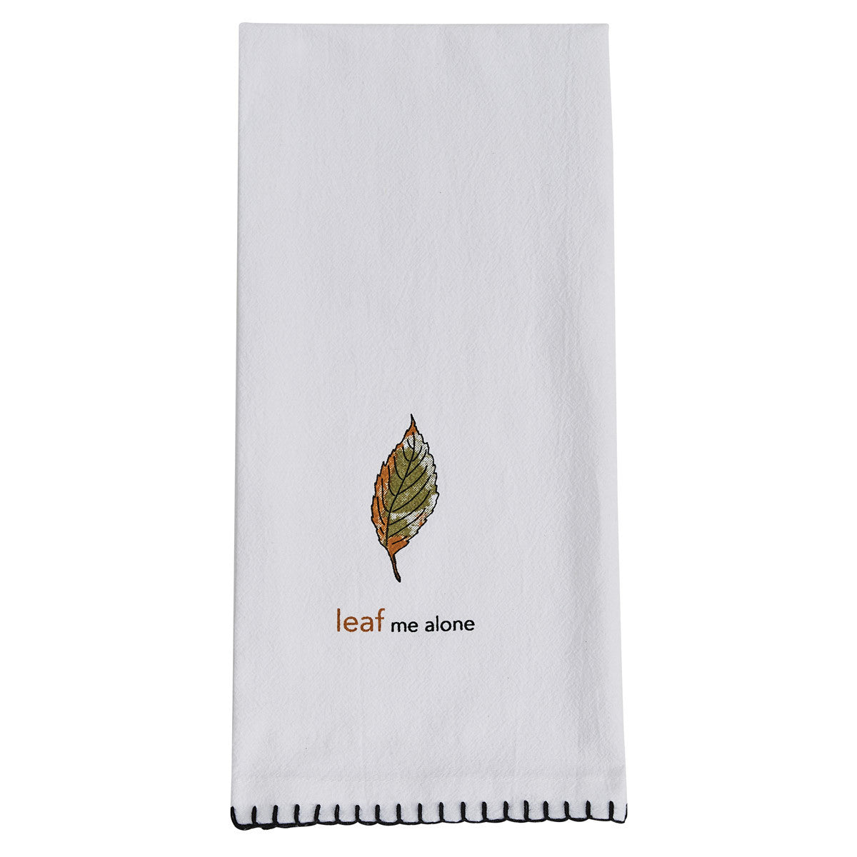 Leaf Me Alone Sentiment Dish Towel